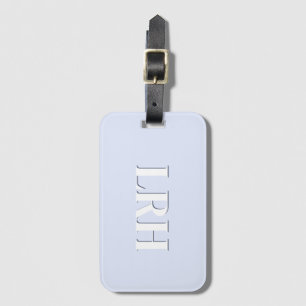 Lavendel Dubbelskikt Enkel Initial Monogram Bagagebricka