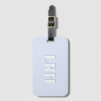 Lavendel Dubbelskikt Enkel Initial Monogram Bagagebricka