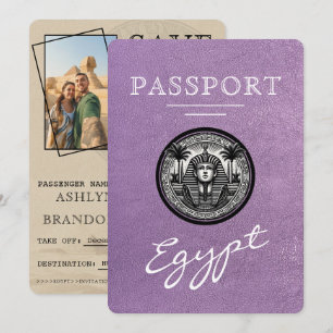 Lavendel Egypten Pass Bröllop Spara Datum Datumet