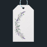 Lavendel Elfenbensros och Eukalyptus Presentetikett<br><div class="desc">En elegant och vintage design med elfenbensrosor,  eukalyptus och lavendel målad i romantisk akvarell.</div>