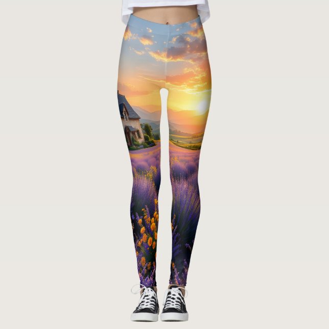 Lavendel Escape-kläder Leggings (Framsida)