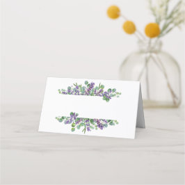 Lavendel Eukalyptus Elegant Bröllop Placeringskort
