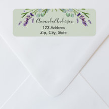 Lavendel eukalyptus grönska salvia returadress