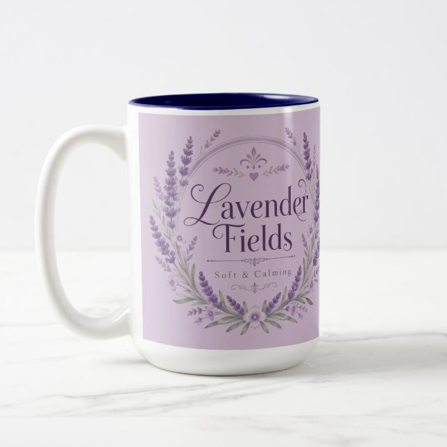 Lavendel Fält Accent Mugg (Vänster)