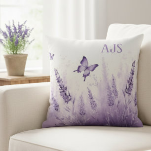 Lavendel Fjäril – Estetisk Hempresent Kudde