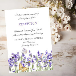 Lavendel Fjärilar Botaniska Ljusstak Reception Inbjudningar