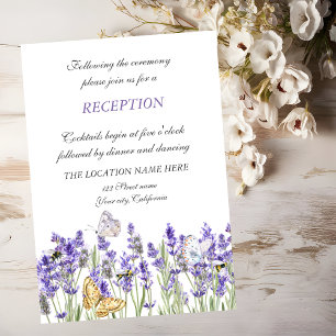 Lavendel Fjärilar Botaniska Ljusstak Reception Inbjudningar