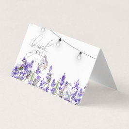 Lavendel fjärilar botaniska strängljus visitkort