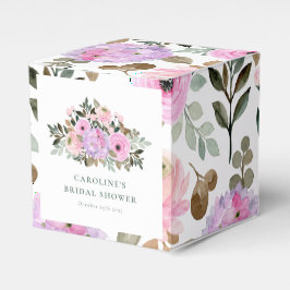 Lavendel Floral Watercolor Bröllopsdusch Anpassad Presentaskar