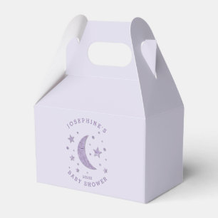 Lavendel för månestjärnababy shower presentaskar