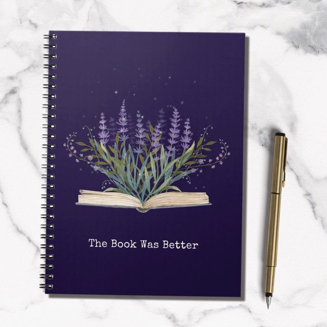 Lavendel från Bok-läsningskvoten Anteckningsbok (In situ)