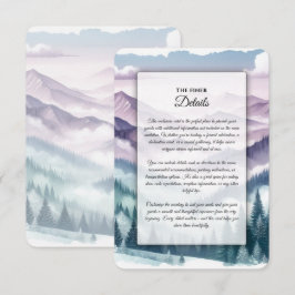 Lavendel Frost i den Alpina Dimmigan Bröllop Tilläggskort