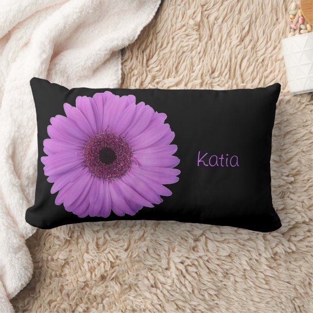 Lavendel Gerbera Daisy Lumbarkudde (Filt)