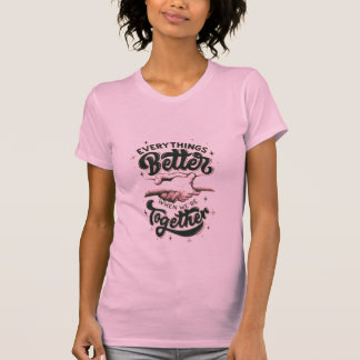 Lavendel Girls T-shirt Bättre Tillsammans