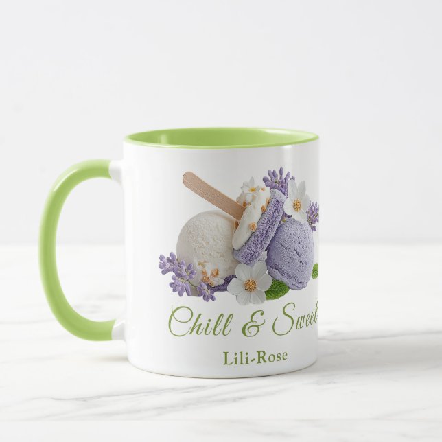 Lavendel Glass Sandwichdag  Mugg (Vänster)