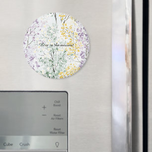 Lavendel Grön Gul Träd Magnet