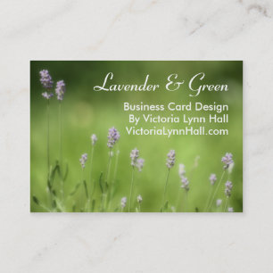 Lavendel & gröntblommigtfotografi visitkort