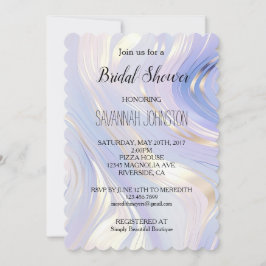 Lavendel Guld Glam Bröllopsdusch Inbjudningar