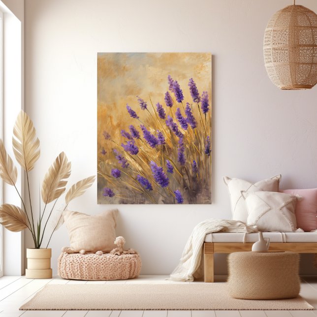 Lavendel Gyllene Fält  Canvastryck (Skapare uppladdad)