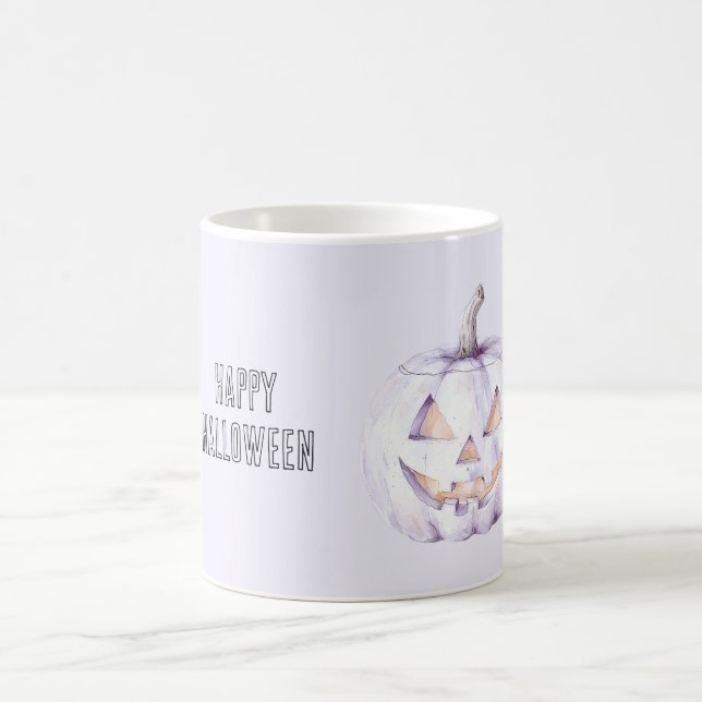 Lavendel Halloween Pumpa Kaffemugg (Center)