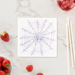 Lavendel Halloween Spindel på nätet Pappersservett