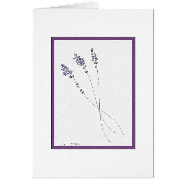 Lavendel Hälsningskort (Framsidan)