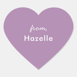 Lavendel hjärtformad valentine-klistermärke hjärtformat klistermärke