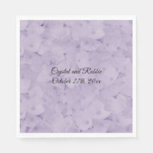 Lavendel Hydrangea Bröllops Servetter Av Papper