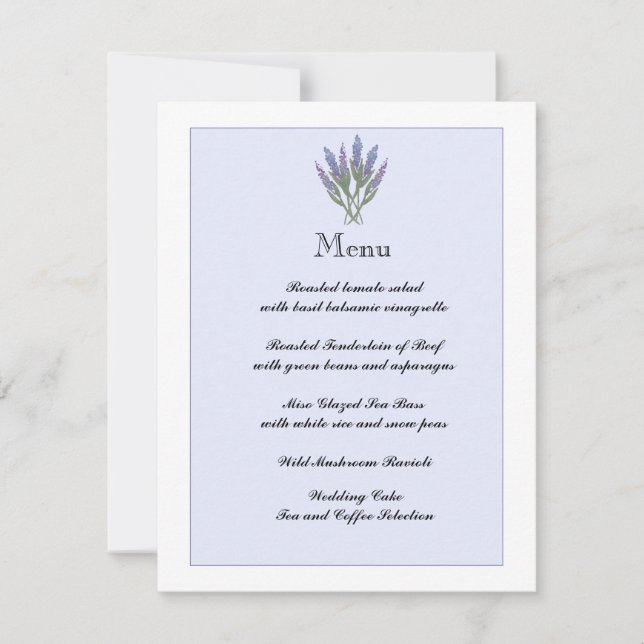 Lavendel Info/Meny Kort (Framsida)