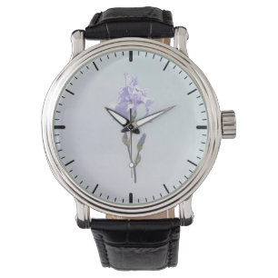 Lavendel Iris och knoppar Armbandsur