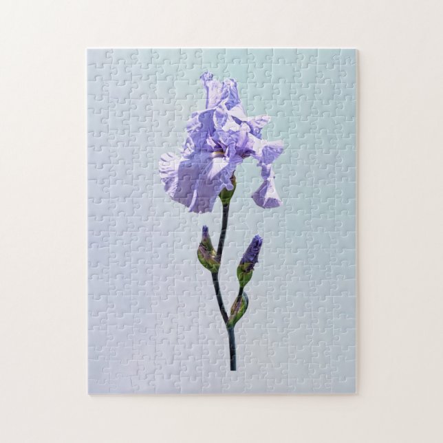 Lavendel Iris och knoppar Pussel (Vertikal)