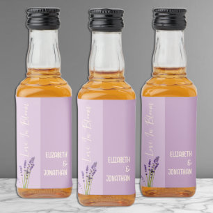 Lavendel Kärlek Bröllop Spritflaskor Etikett