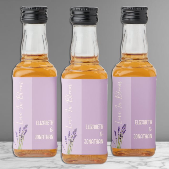 Lavendel Kärlek Bröllop Spritflaskor Etikett (Skapare uppladdad)