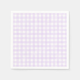 Lavendel Klassisk Gingham Pappersservett