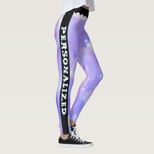 Lavendel Kristall Glöd Leggings (Höger)