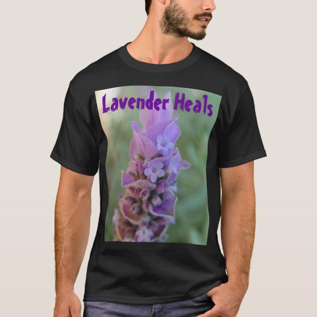 Lavendel läker manar skjorta tee (Framsida)