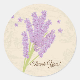 lavendel, lila, blomma, blommigt runt klistermärke