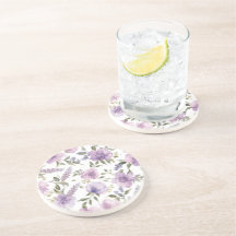Lavendel Lila Blommig Akvarell Botanisk