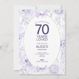 Lavendel & Lila Elegant Blommig Inbjudan