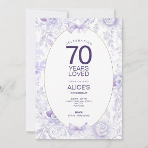 Lavendel & Lila Elegant Blommig Inbjudan