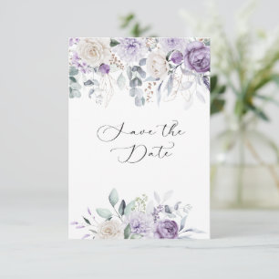 Lavendel, Lila, Elfenbensfärgad Hydrangea Blomma Spara Datumet
