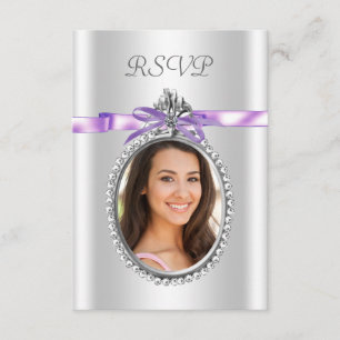 Lavendel lila foto RSVP-kort OSA Kort