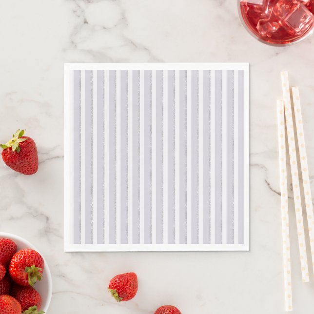 Lavendel Lila Glitterränder Bröllop  Pappersservett (Insitu)