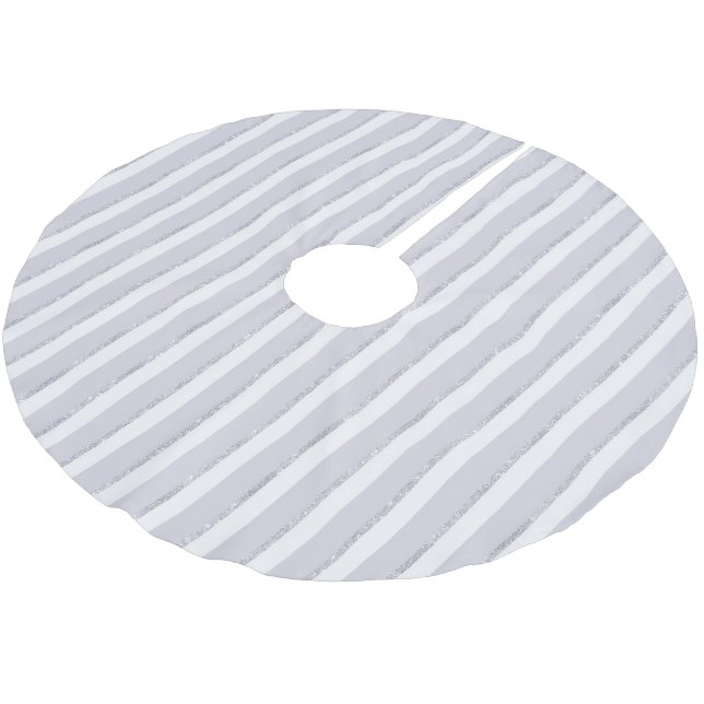 Lavendel Lila Glitterränder Jul Julgransmatta Borstad Polyester (Vinklad)