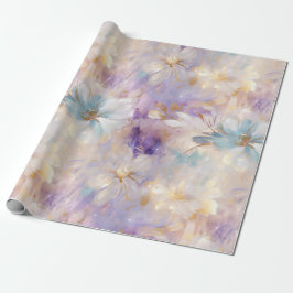 Lavendel Lila Guld Glamour Blommig Bröllopsdusch Presentpapper