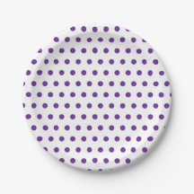 Lavendel Lila Prickmönster Vitt