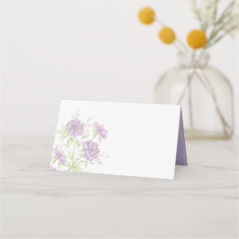 Lavendel Lila Ros Bröllop Placeringskort