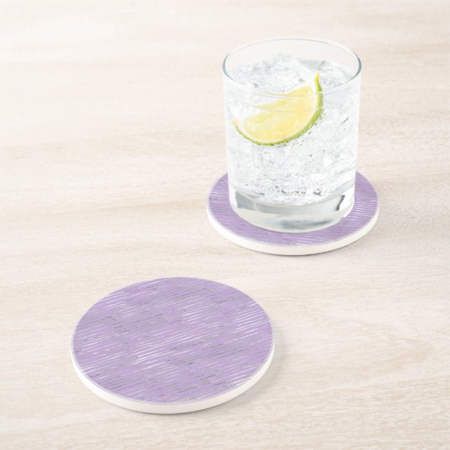 Lavendel Lila Silverränder Underlägg (Sidan)
