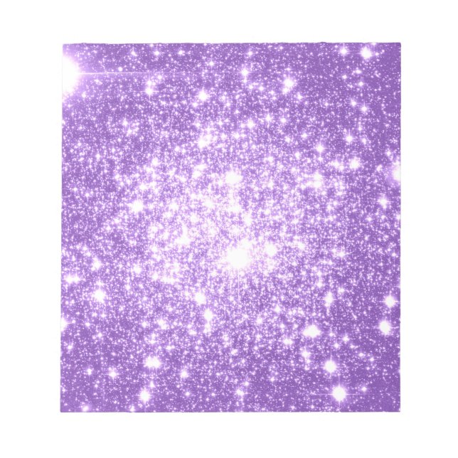 Lavendel Lila Stjärnor Anteckningsblock (Framsida)