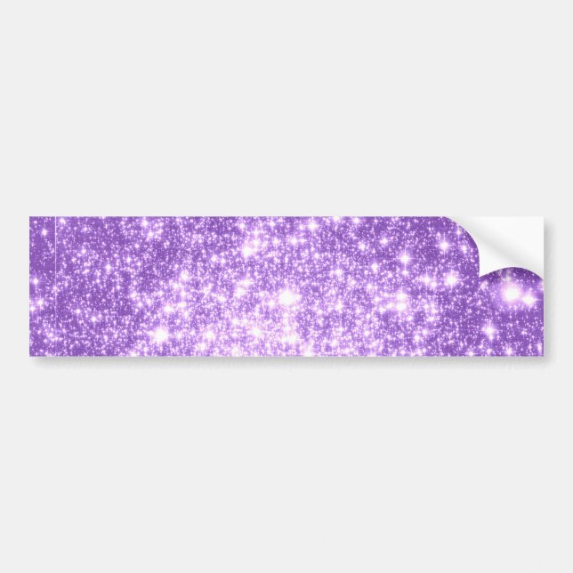 Lavendel Lila Stjärnor Bildekal (Framsidan)